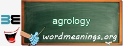 WordMeaning blackboard for agrology